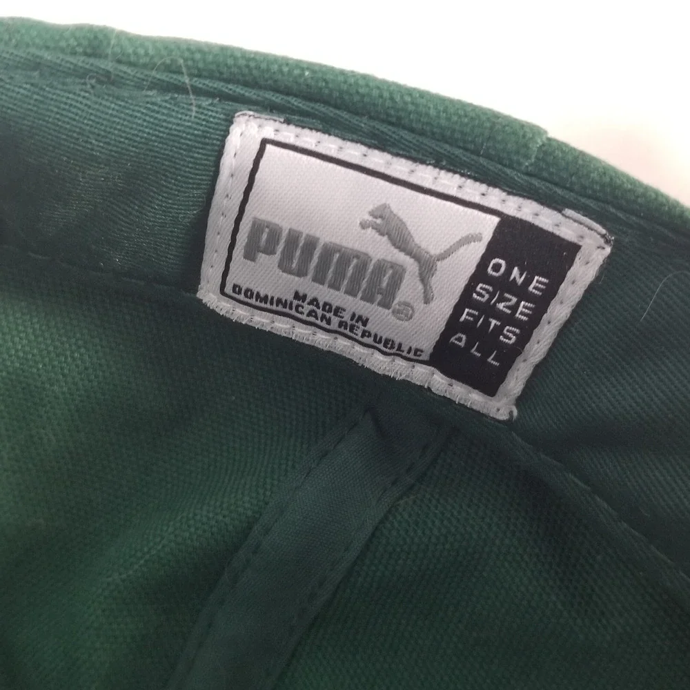 Puma Pro Line NF New York JetsCap Hat‎ Green Gold Strap Back flawed